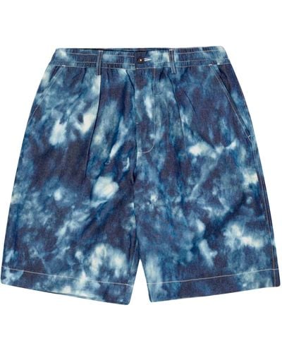 Universal Works Pleated Track Shorts - Blue