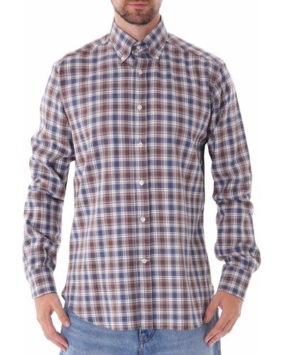 None Of The Above 5810-9015 Ls Bd Chk Shirt - Blue
