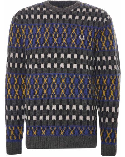 Fred Perry Fair Isle British Wool Jumper - Multicolour