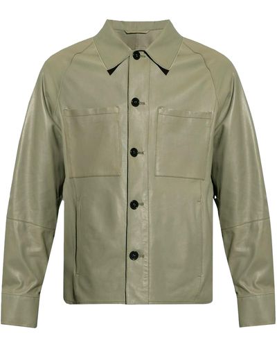 Emporio Armani Lambskin Nappa-leather Jacket - Green