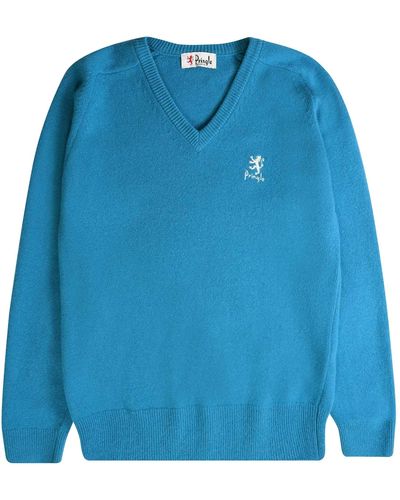 Pringle of Scotland Archive Lambswool Blend Jumper - Blue