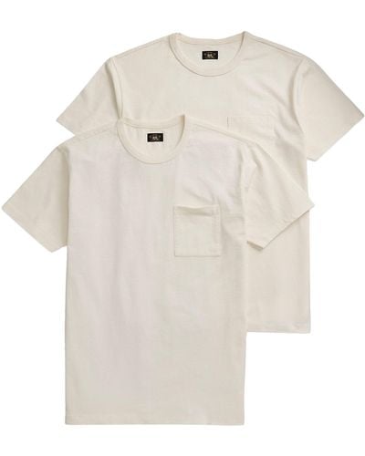 RRL Garment-dyed Pocket T-shirt Two-pack - Natural
