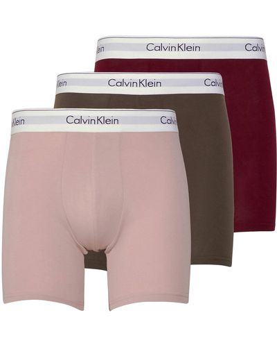 Calvin Klein Calvin Klein 3 Pack Boxer Briefs - Pink