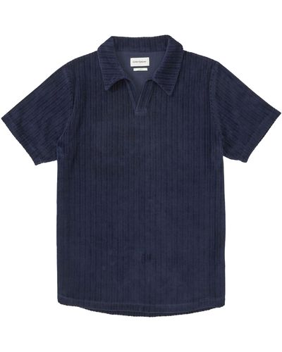 Oliver Spencer Austell Short Sleeve Polo Shirt - Blue