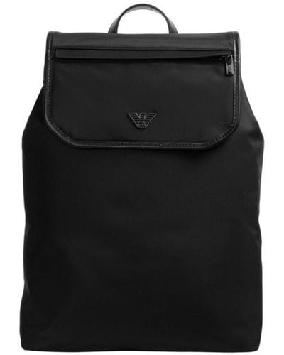 Emporio Armani Foldover Backpack - Black