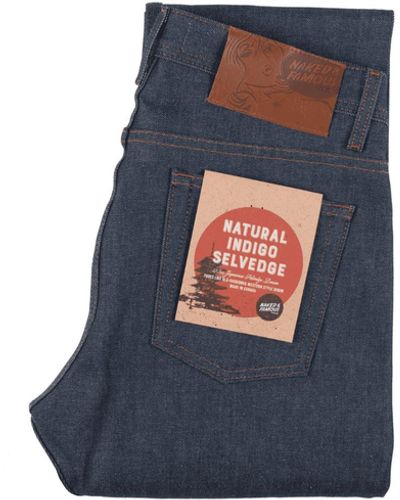 Naked & Famous Naked And Famous Weird Guy Natural Indigo Selve - Blue