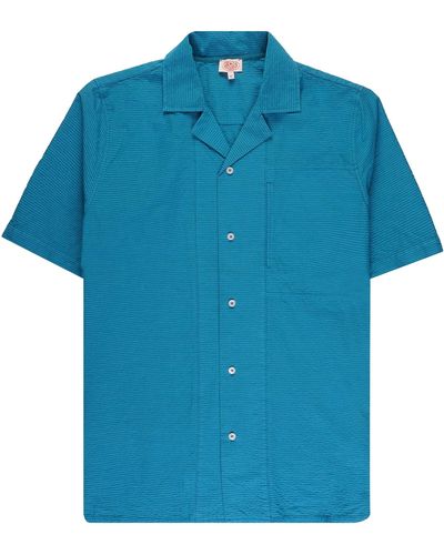 Armor Lux Short Sleeve Shirt - Blue