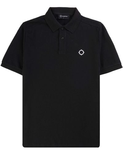 Ma Strum Short Sleeve Pique Polo Shirt - Black