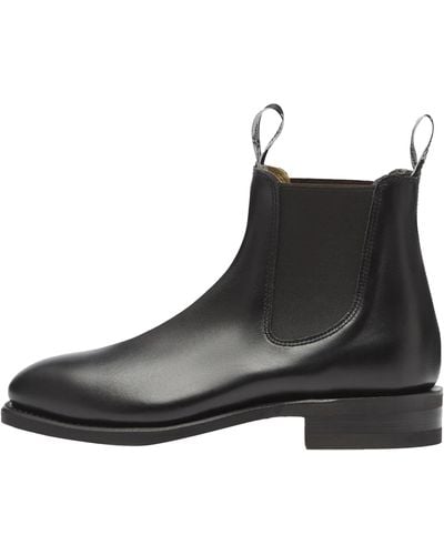 R.M.Williams R.m Williams Yearling Black Leather Chelsea Boots B543y