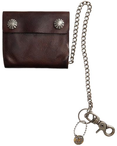 RRL Leather Chain Wallet - Brown