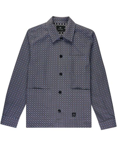 Paul Smith Cross-stitch Cotton Jacket - Blue