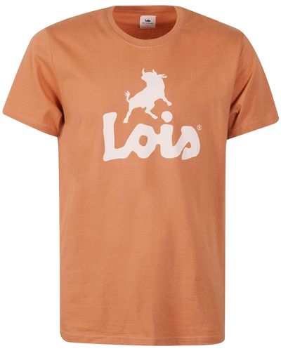 Lois New Baco Logo T-shirt - Natural