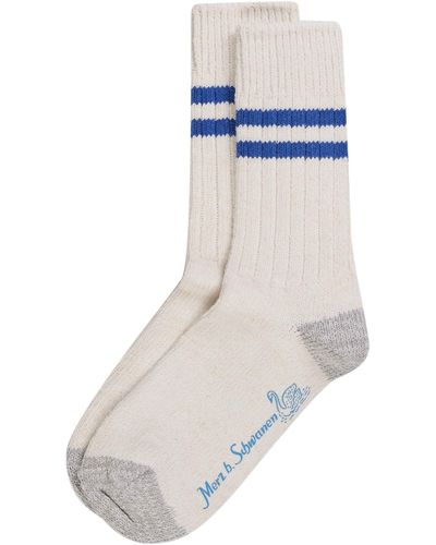 Merz B. Schwanen Good Basics Stripe Socks - Blue