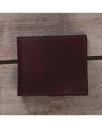 None Of The Above Leather Bill Fold Wallet - Brown