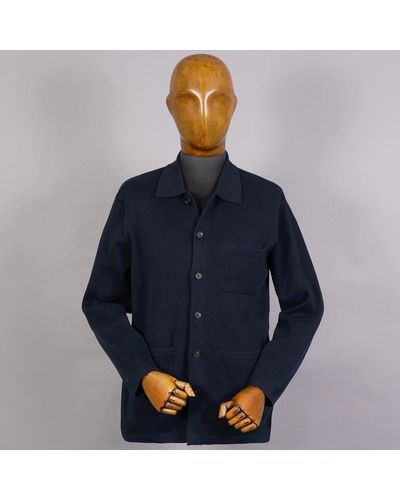 None Of The Above Knitted Work Shirt - Blue