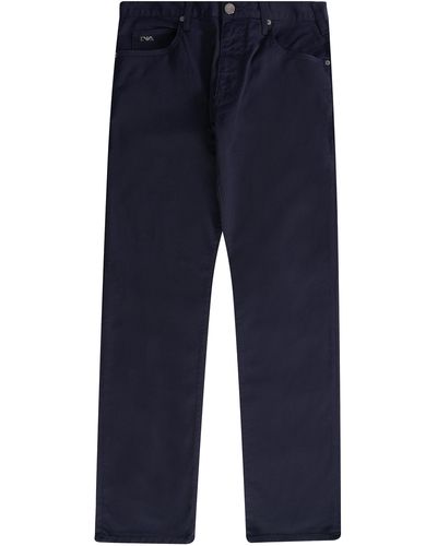 Emporio Armani J45 Regular-fit Comfort-denim Twill Jeans - Blue