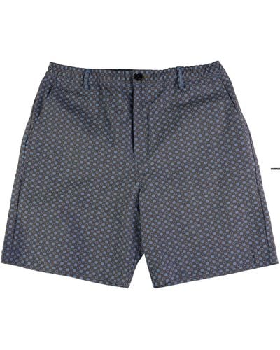 Paul Smith Cross-stitch Cotton Shorts - Blue