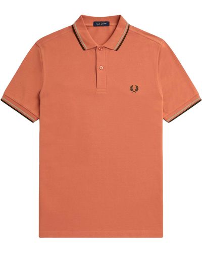 Fred Perry M3600 Twin Tipped Polo Shirt - Orange