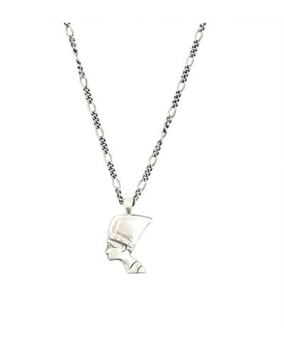 Serge Denimes Silver Nefertiti Necklace - Metallic