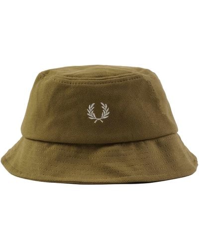 Fred Perry Classic Pique Bucket Hat - Green