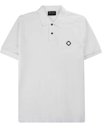 Ma Strum Short Sleeve Pique Polo Shirt - White