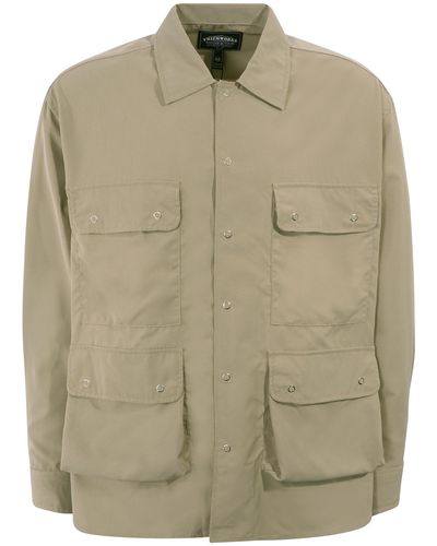 FRIZMWORKS Multi Pocket Shirt Jacket - Natural