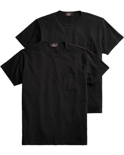 RRL Garment-dyed Pocket T-shirt Two-pack - Black