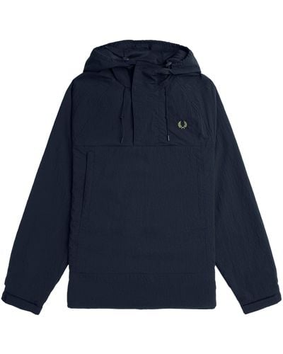 Fred Perry J7817 Overhead Shell Jacket - Blue