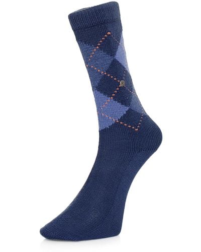 Burlington Burlignton Preston Argyle Blue Socks 24284