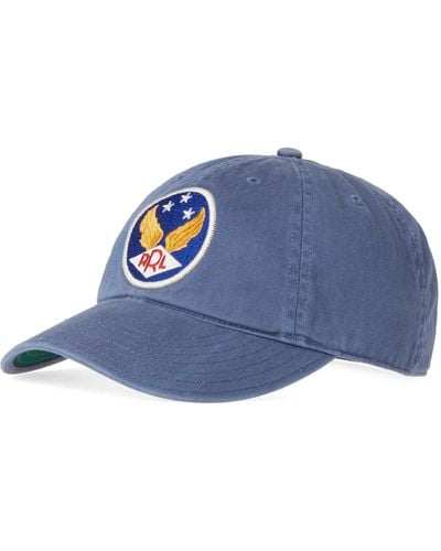 RRL Double Rl Winged-logo Baseball Cap - Blue