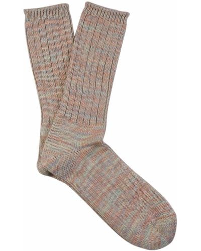 Anonymous Ism 5 Colour Mix Crew Socks - Grey