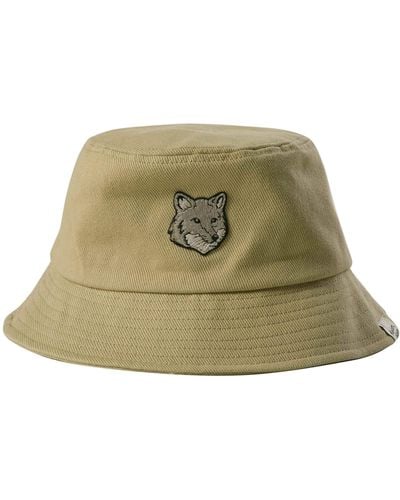 Maison Kitsuné Fox Head Bucket Hat - Green