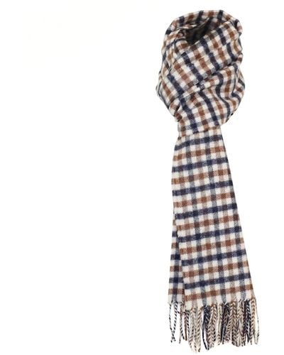 Aquascutum Lambswool Club Check Scarf - Vicuna - Multicolour