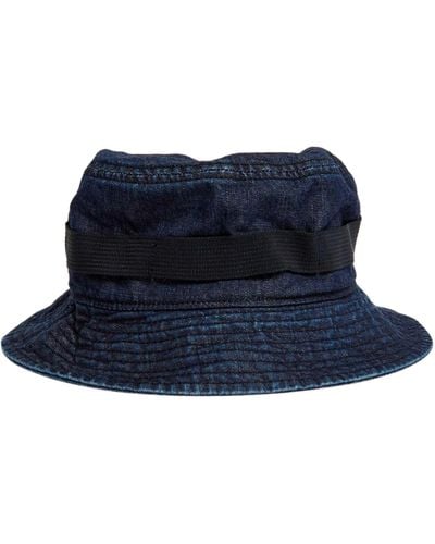 Nigel Cabourn Denim Nam Bucket Hat - Blue