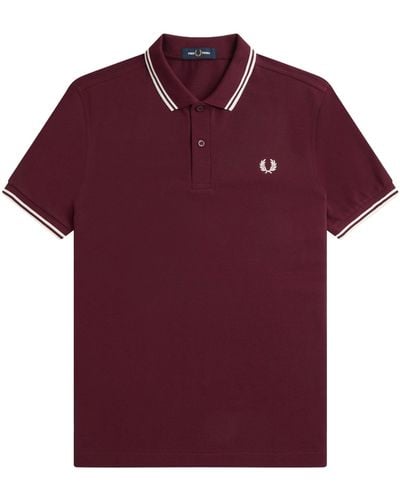 Fred Perry M3600 Twin Tipped Polo Shirt - Red