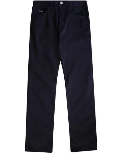 Emporio Armani J21 Regular-fit Stretch-gabardine Jeans - Blue