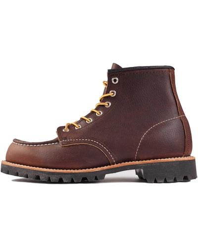 Red Wing Roughneck Moc Toe Work Boots - Brown