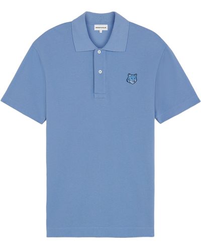Maison Kitsuné Bold Fox Head Comfort Polo Shirt - Blue