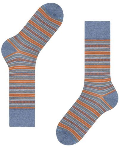 Burlington Square Stripe Men Socks - Orange
