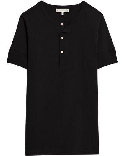 Merz B. Schwanen Henley T-shirt - Black