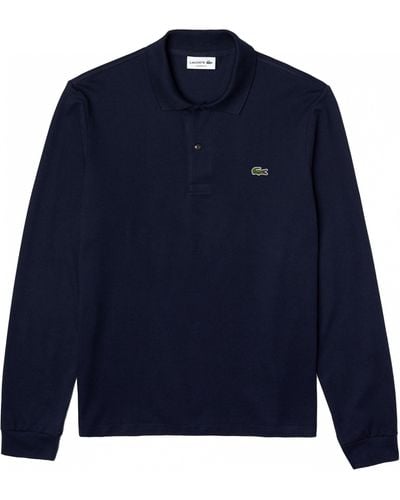 Lacoste Long Sleeve Embroidered Polo Shirt - Grey