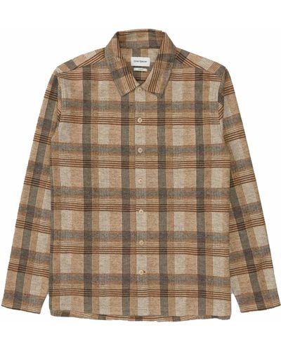 Oliver Spencer Long Sleeve Riviera Jersey Shirt - Brown