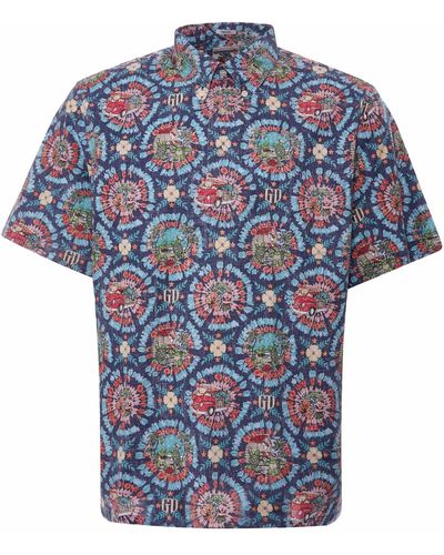 Reyn Spooner Grateful Dead Terrapins And Bears Shirt - Blue