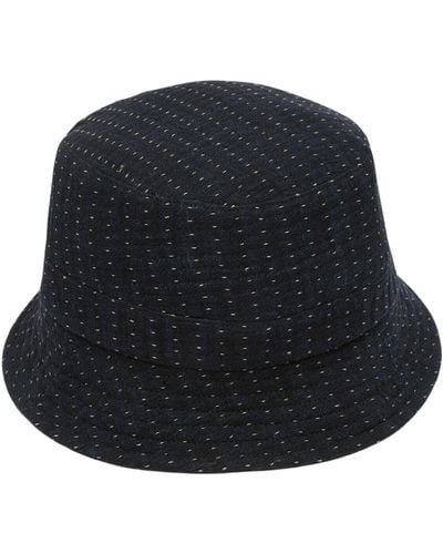 YMC Kantha Stitch Bucket Hat - Black