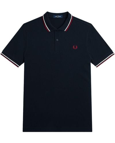 Fred Perry M3600 Twin Tipped Polo Shirt - Blue