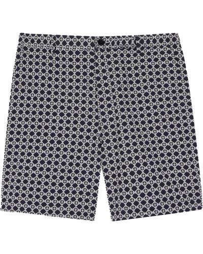 Paul Smith Cross-stitch Cotton Shorts - Grey