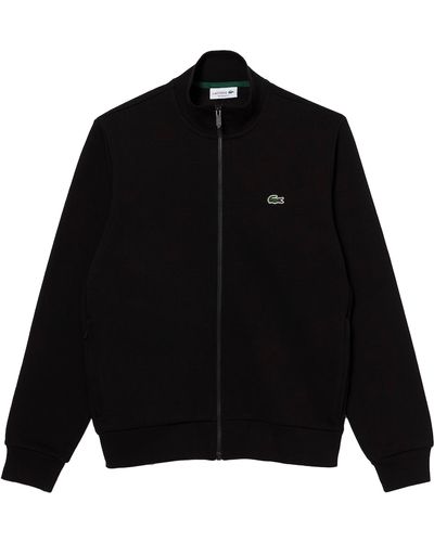 Lacoste Regular Fit Brushed Fleece Zipped Sweatshirt - Black