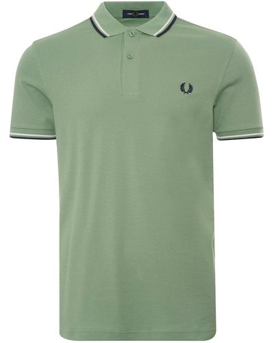 Fred Perry M3600 Twin Tipped Polo - Pistachio Green