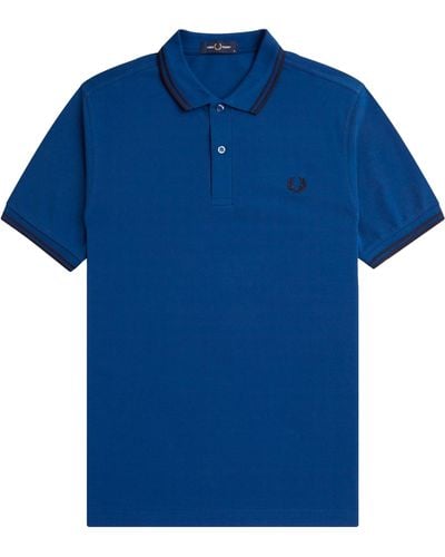 Fred Perry M3600 Twin Tipped Polo Shirt - Blue