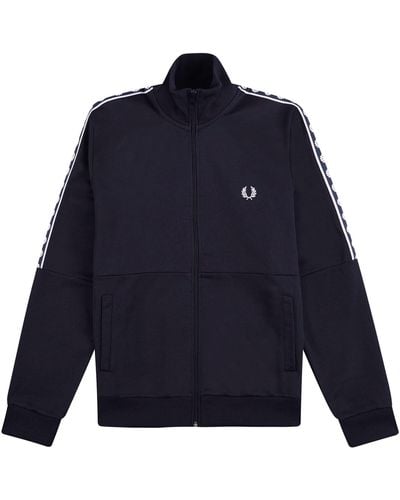 Fred Perry Taped Track Jacket - Navy - Blue